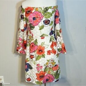 Trina Turk Off Shoulder Floral Dress